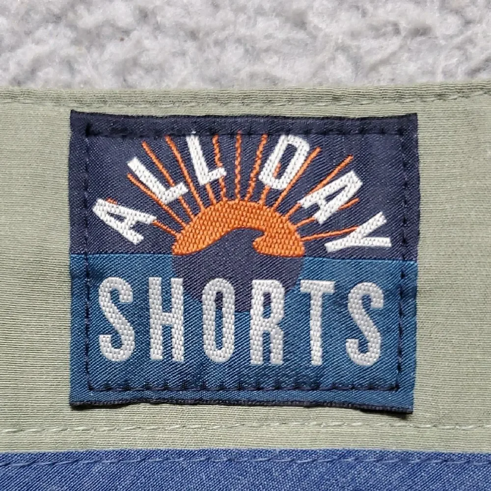 Faherty Light Sage Green Flat-Front Drawstring Shorts